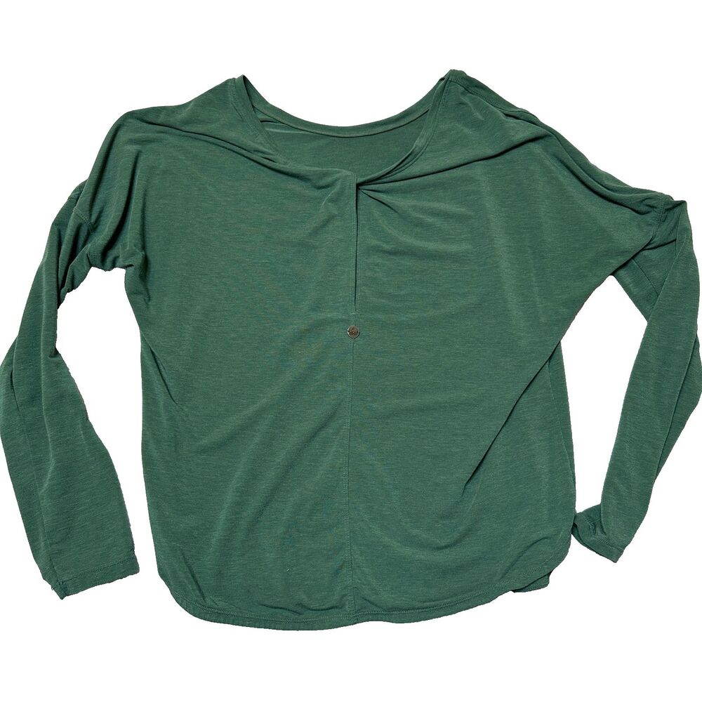 Prana Rogue Long Sleeve Yoga Athleisure Wide Neck Twist Back Top